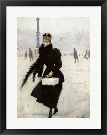 Parisian woman in the Place de la Concorde by Jean Beraud