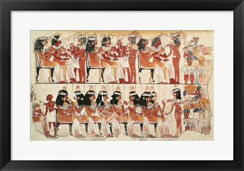 Banquet scene, from Thebes