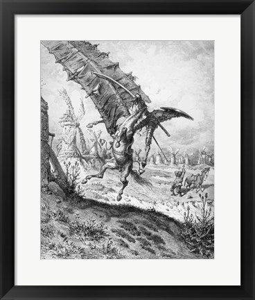 Don Quixote and the Windmills by Gustave Dore