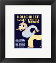 Halloween Roller Skating Carnival, WPA Poster,1936