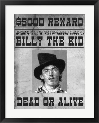 Billy The Kid Wanted Poster