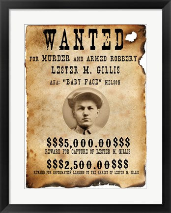 Baby Face Nelso Wanted Poster