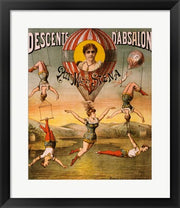 Descente d'Absalon par Miss Stena, Circus Poster, 1890