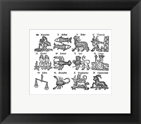 Zodiac Woodcut