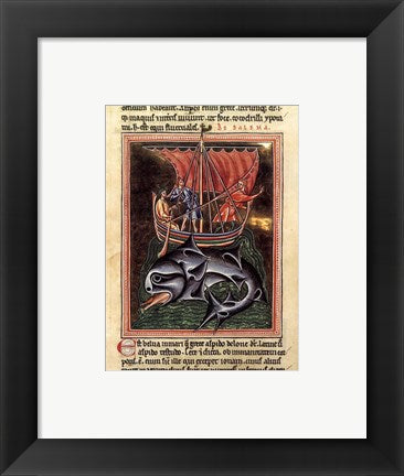 12th Century Painters - On Whales Folio from a Bestiary