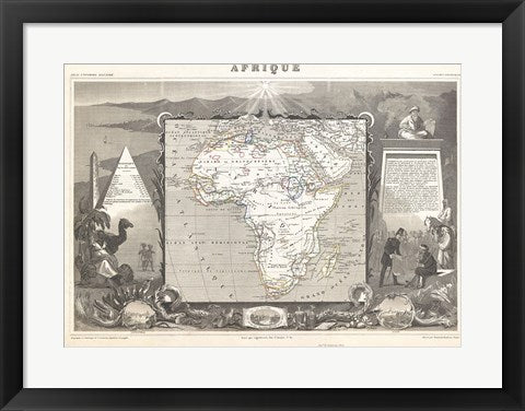 1847 Levasseur Map of Africa