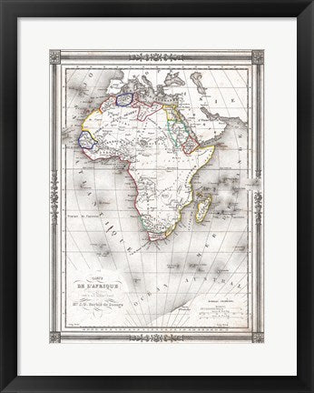 1852 Bocage Map of Africa