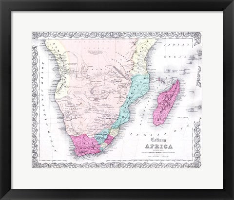 1855 Colton Map of Southern Africa