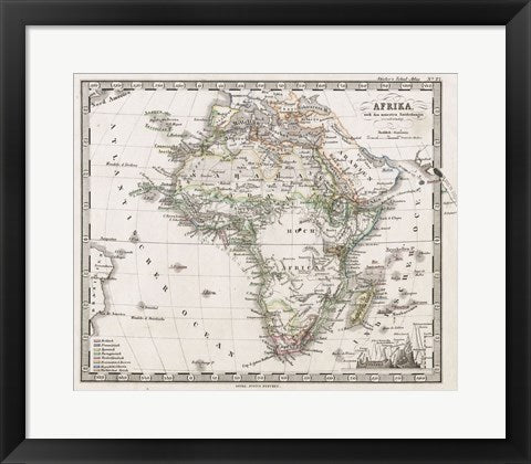 1862 Stieler Map of Africa