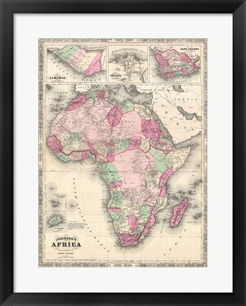 1864 Johnson Map of Africa