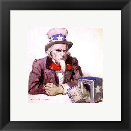 James Montgomery Flagg  -Uncle Sam With Empty Treasury 1920