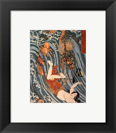 Tamatori Being Pursued by a Dragon