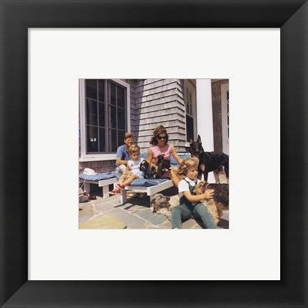 Photograph of Kennedy Family with Dogs During a Weekend at Hyannisport