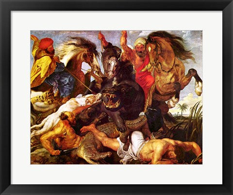 Hippopotamus and Crockodile Hunt by Peter Paul Rubens