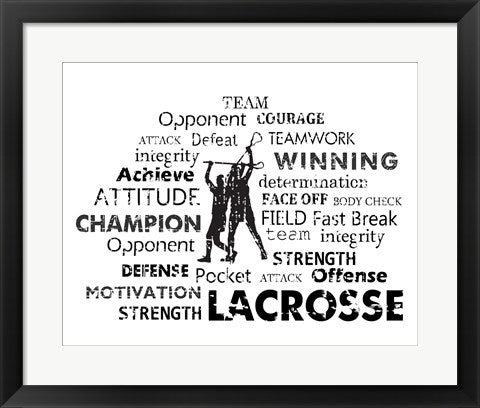 Lacrosse Text by Sports Mania