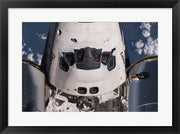 Partial view of the crew cabin and forward payload bay of the space shuttle Discovery