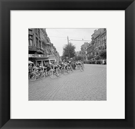 Cyclists in action tour de france 1960