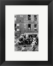 People watching the cyclists being provisioned. Tour de France 1958.