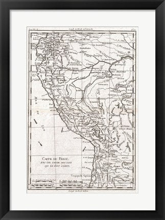 1780 Raynal and Bonne Map of Peru