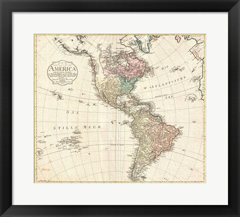 1795 D'Anville Wall Map of South America