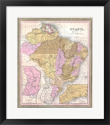 1850 Mitchell Map of Brazil, -1849