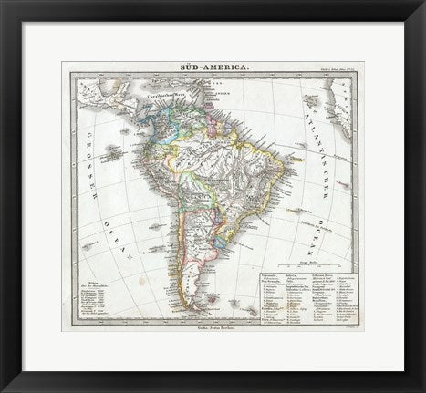 1862 Perthes map of South America