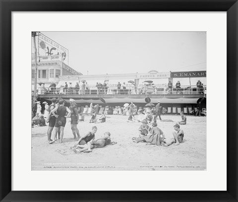 Boardwalk from the beach, Atlantic City, NJ