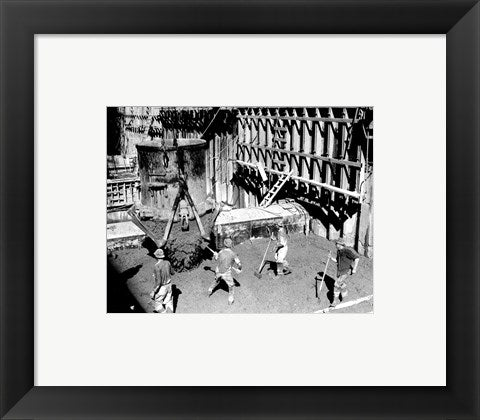 Concrete workers on the Hoover dam