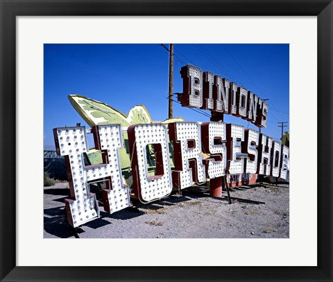 Binion's Horseshoe Casino sign at Neon Boneyard, Las Vegas