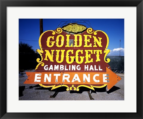 Golden Nugget historic casino sign in the Neon Boneyard, Las Vegas
