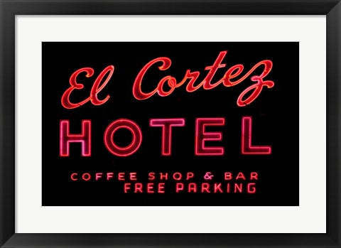 Historic El Cortez Hotel neon sign, Freemont Street, Las Vegas