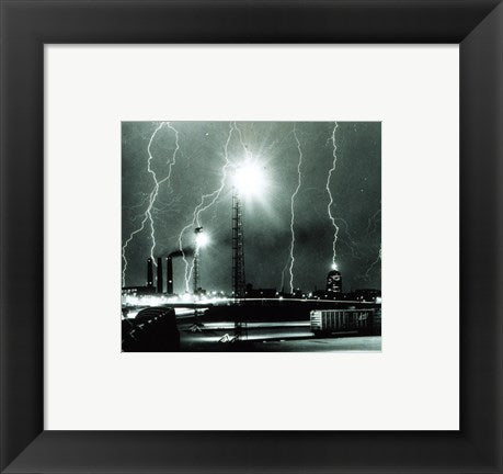 Lightning storm over Boston - 1967