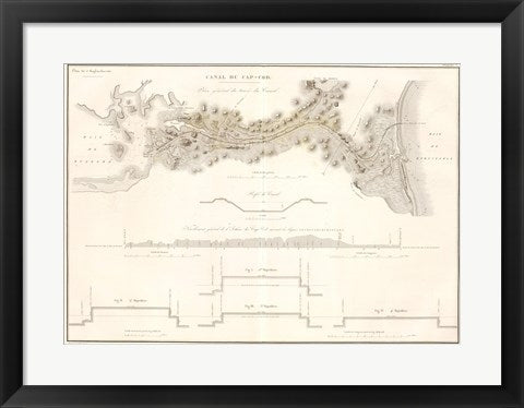 Canal du Cape-Cod Massachusetts, 1834 map