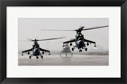 MI-35 attack helicopters from the Afghan National Army Air Corps