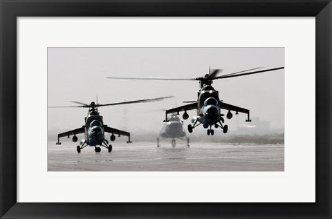MI-35 attack helicopters from the Afghan National Army Air Corps