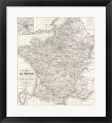 1852 Levasseur Map of France