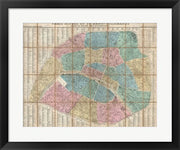 1867 Logerot Map of Paris, France