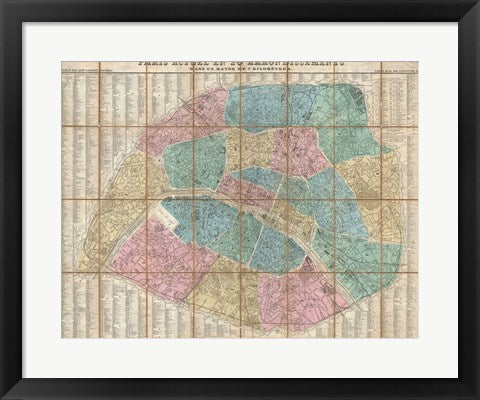 1867 Logerot Map of Paris, France