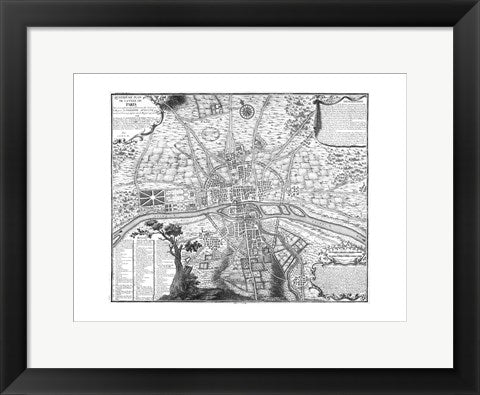 Plan de Paris - black and white