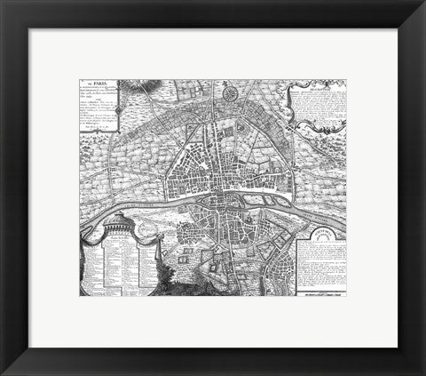 Plan de Paris - black and white map