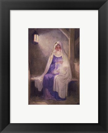 But With Her Babe Upon Her Knee