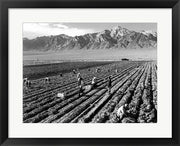 Farm Workers and Mt. Williamson by Ansel Adams