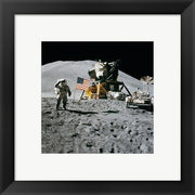 Apollo 15 Lunar Module Pilot James Irwin Salutes the U.S. Flag