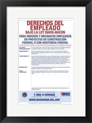 Employee Rights Under the Davis-Bacon Act Spanish Version 2012