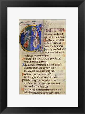 Initial C from 105th Psalm In Albani Psalter