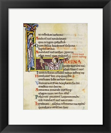 Initial L from Psalm 118, verse 109th In Albani Psalter