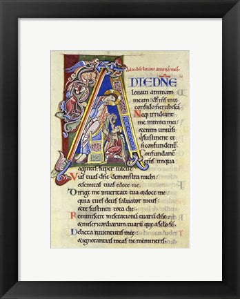 Psalm 24, Initial A. In Albani Psalter
