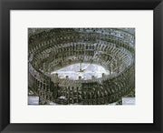 Interior of the Colosseum with niches for the Via Crucis