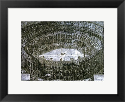 Interior of the Colosseum with niches for the Via Crucis
