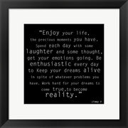 Enjoy Life, Jimmy V Quote